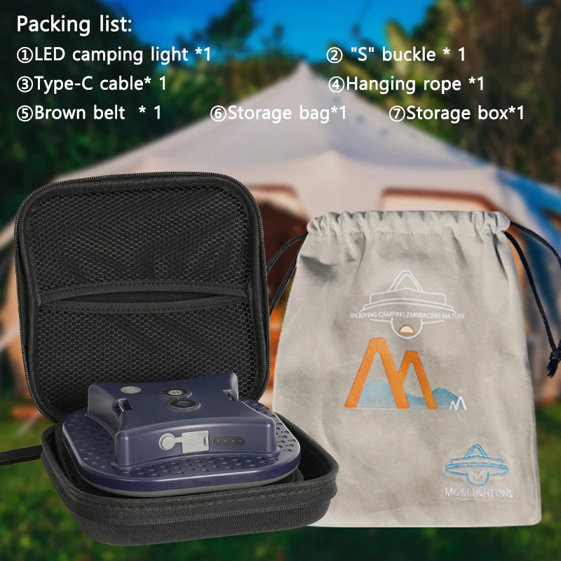 MOSLIGHTING Camping Lantern 80W 7500K Torch Flashlight i
