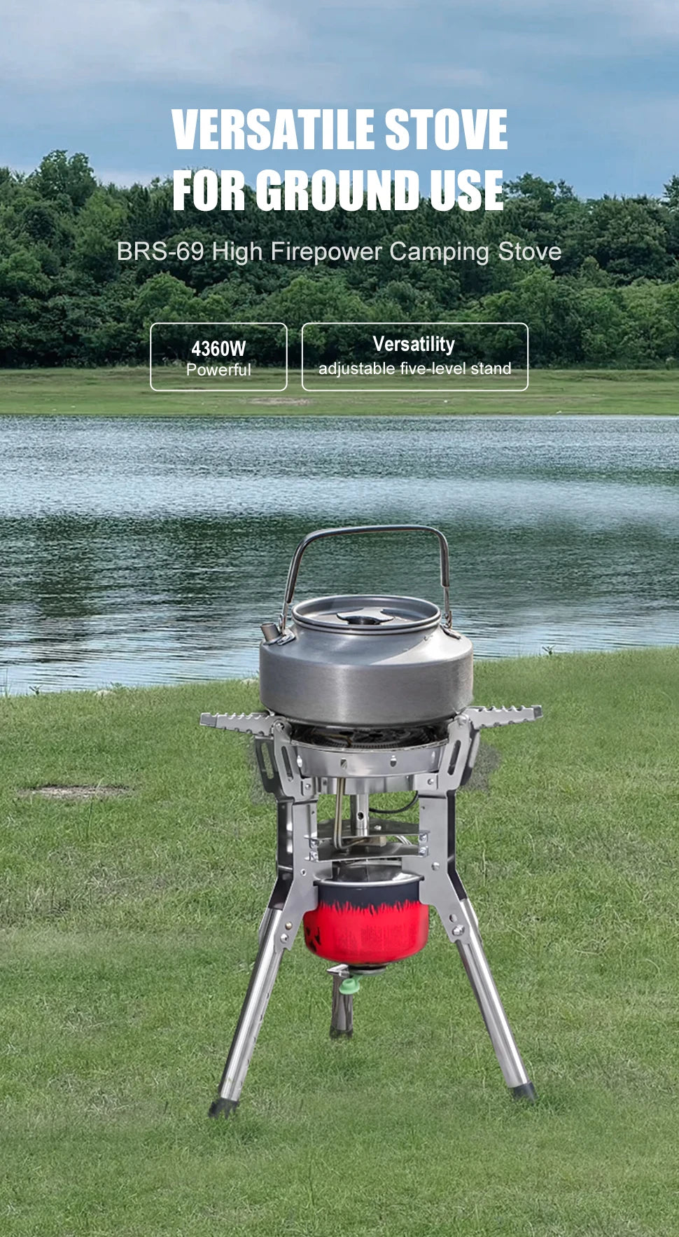 Foldable Gas Burner Camping Picnic Windproof Stove