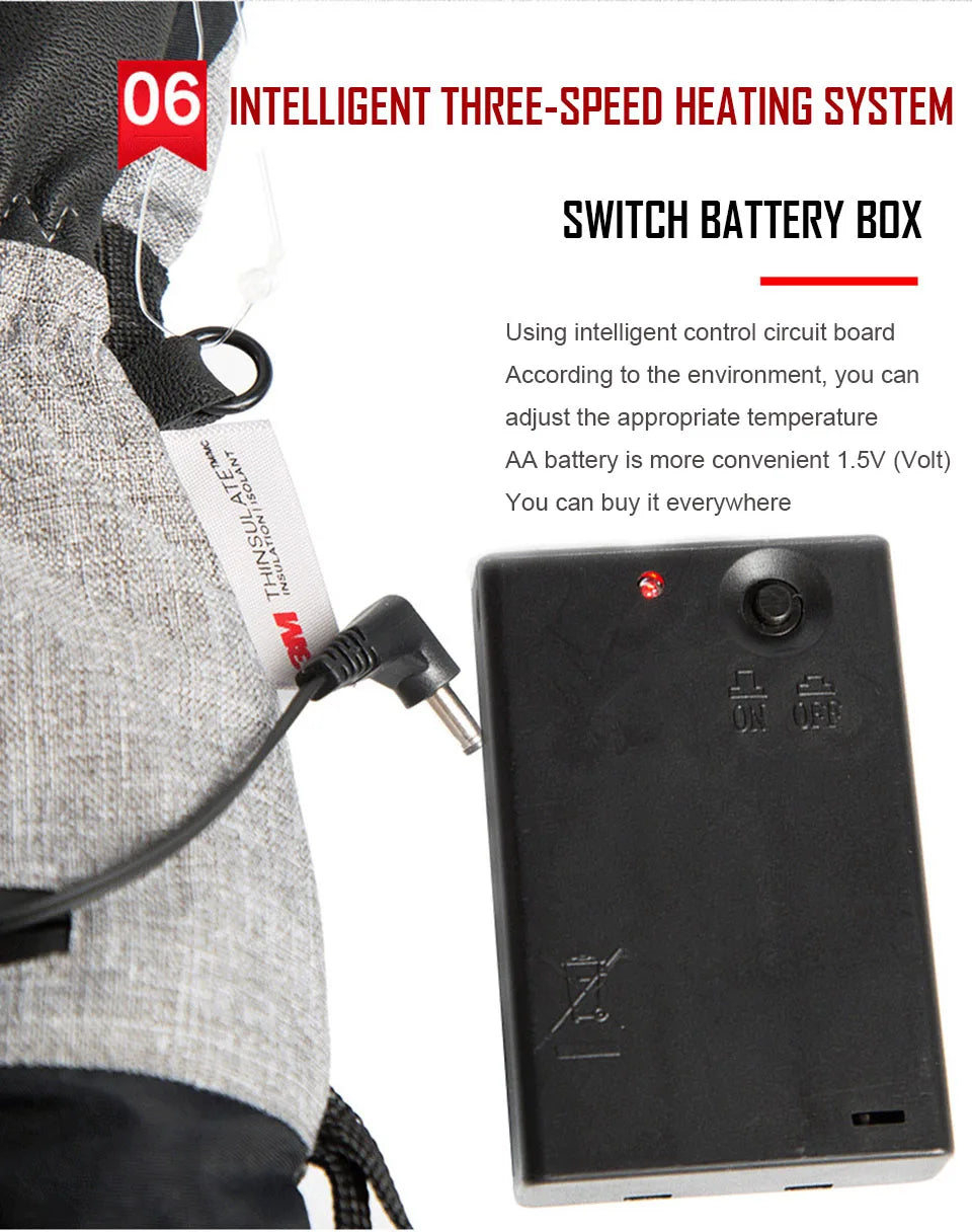 electric heated winter gloves,