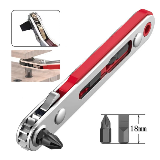 Red Elbow Bidirectional Ratchet Screwdriver: