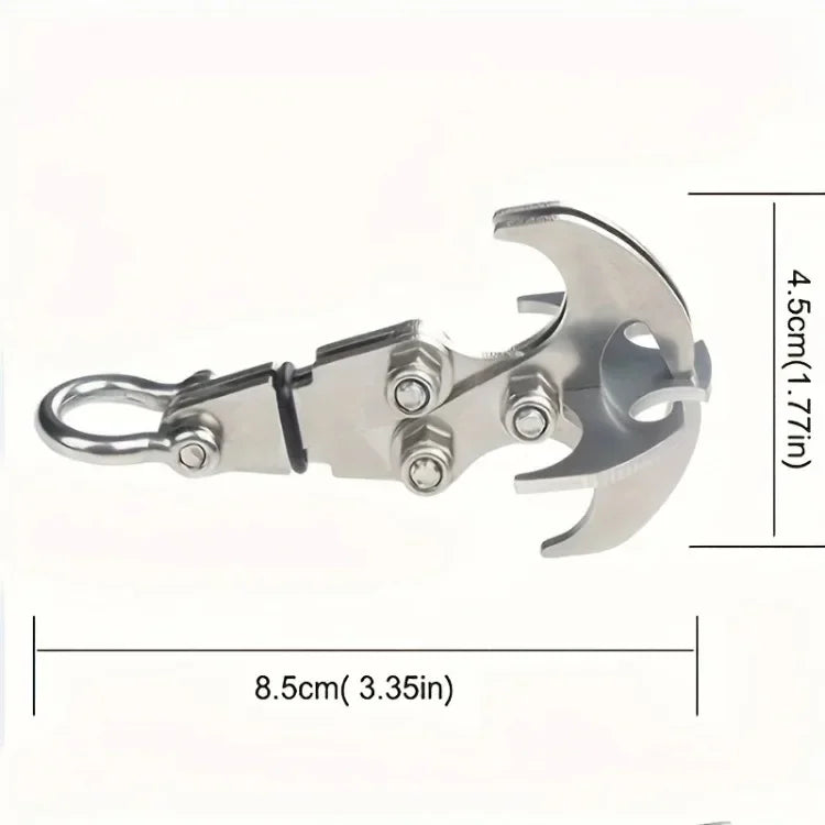 "Stainless Steel Folding Grappling Hook – Durable, Compact,g