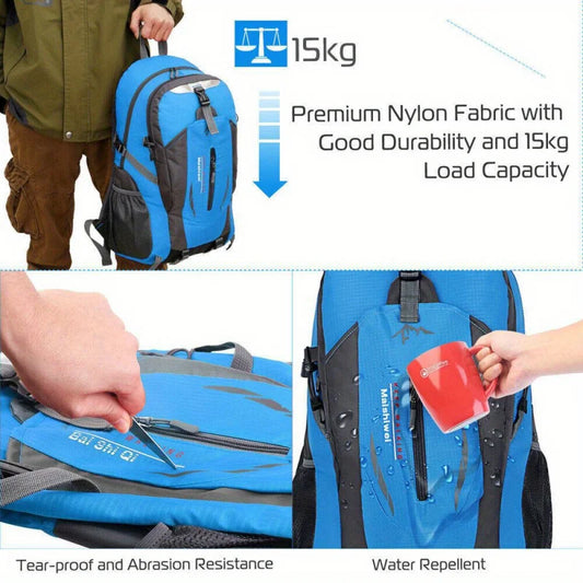 Men's Outdoor Hiking Backpack – Large Capacity, Lightweight, Waterproof