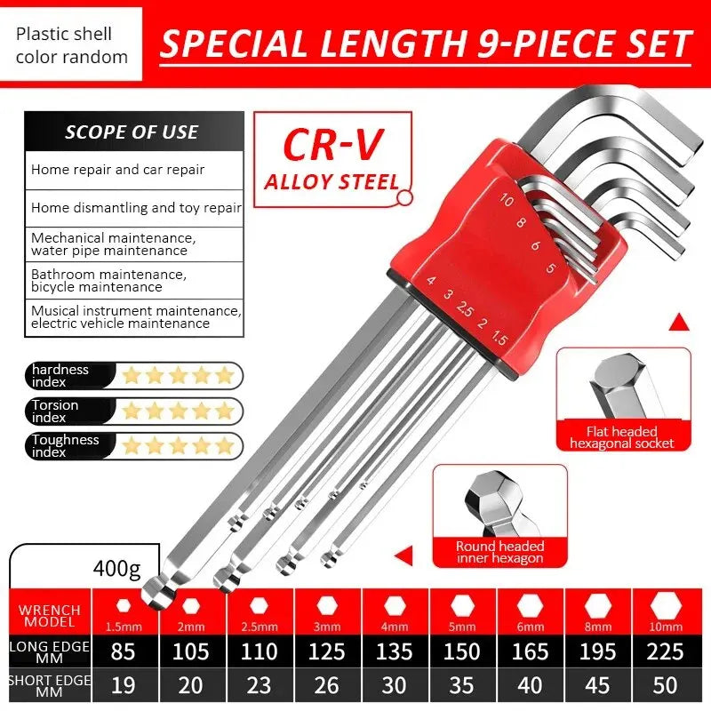 High-Strength Hex Wrench Set (Kimihide Spanner):