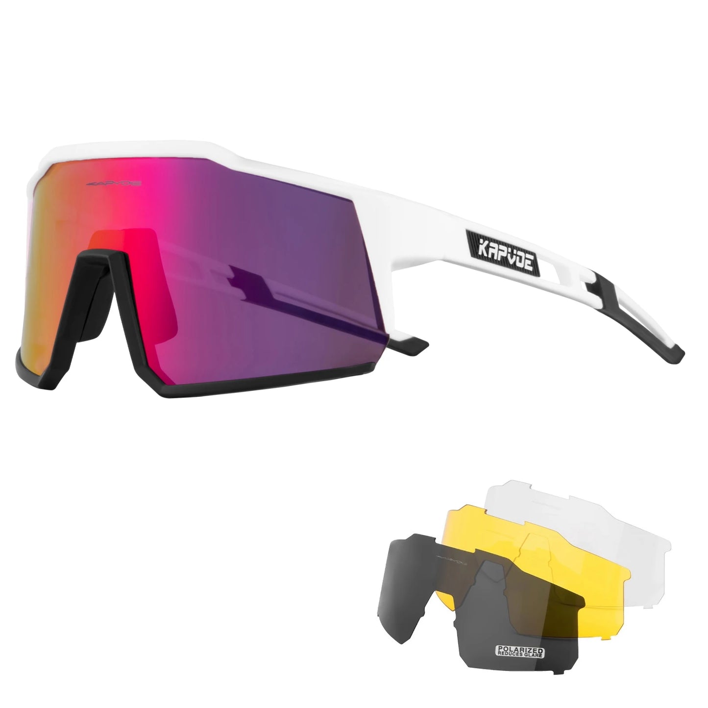 Kapvoe Photochromic Cycling Sunglasses for Men Cycl Glasses Mountain Bicycle Goggles Women Outdoor Sports Running UV400 Eyewear