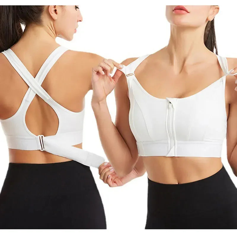 Shockproof Support, Elastic Fit, Slim Yoga Crop Top