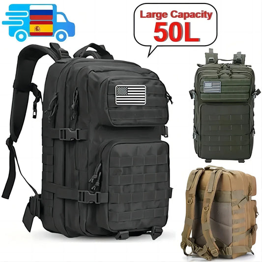 Multi-Functional Tactical Backpack – 50L / 35L / 25L | Waterproof & Large Capacity