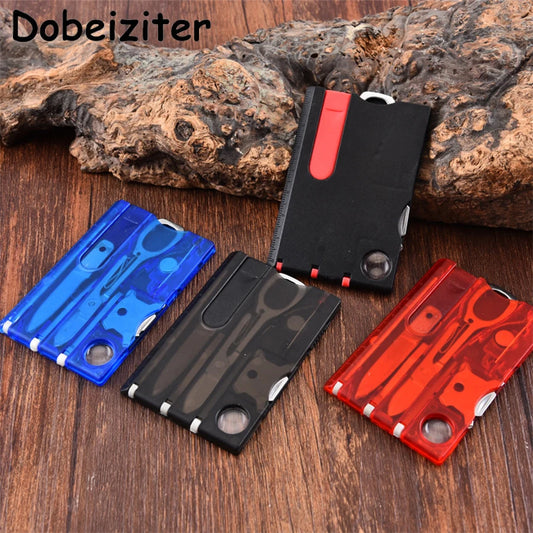 12-in-1 Portable Hiking Card Tool