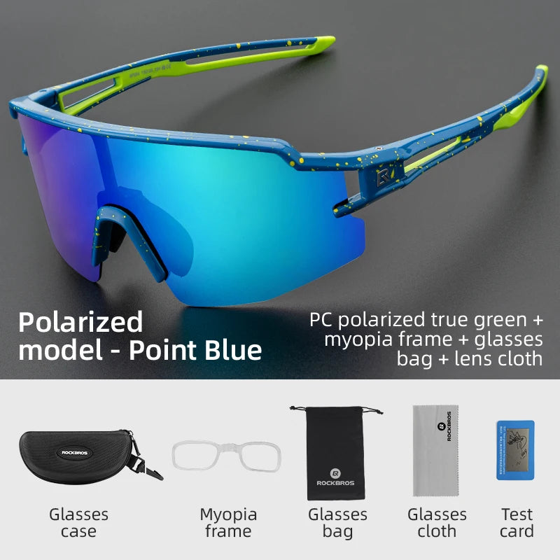 ROCKBROS Cycling Glasses Photochromic Polarized Lens Bike Glasses UV400 Protection Eyewear Sunglasses MTB Road Bicycle Goggles