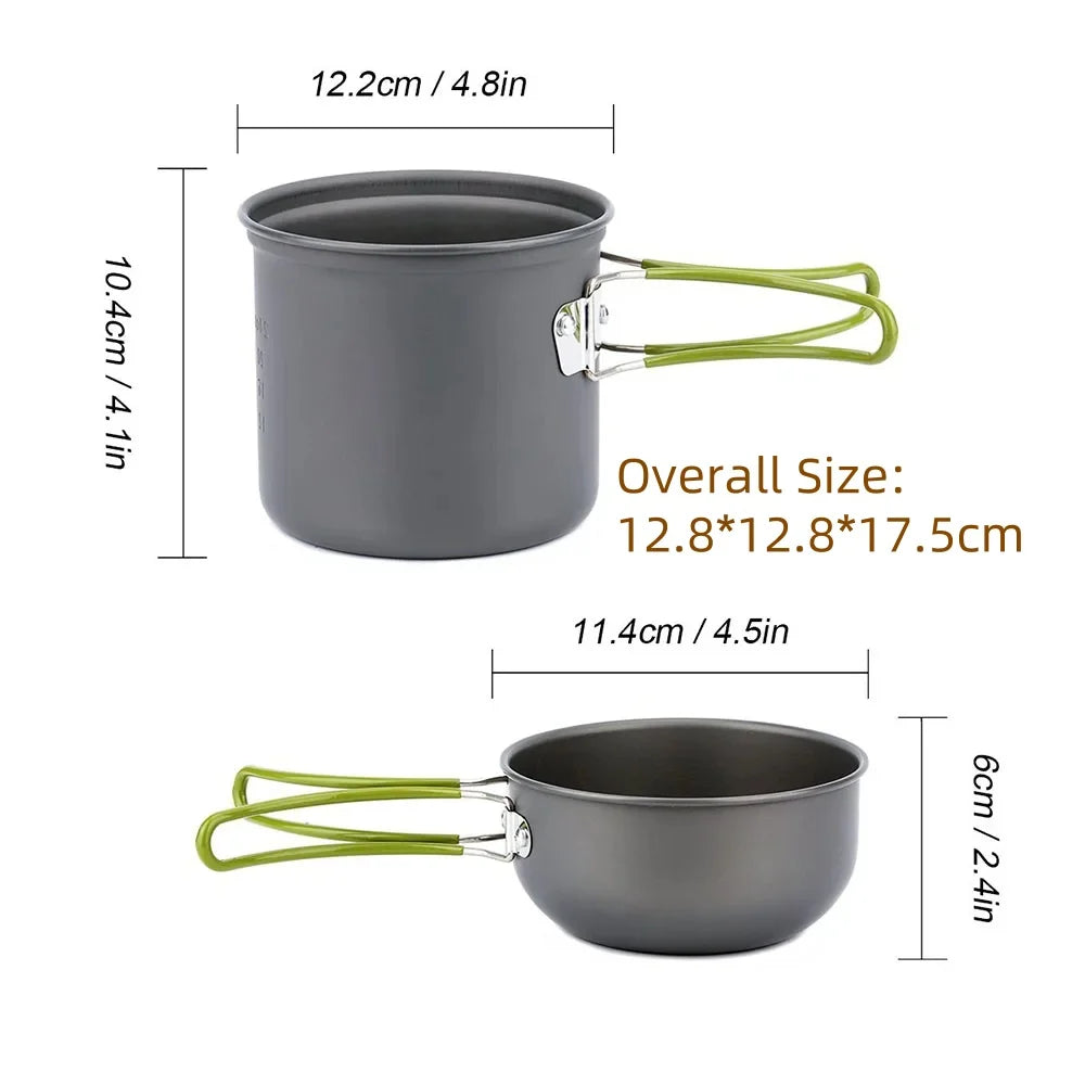 DS-101 Ultralight Camping Pot Cookware Set