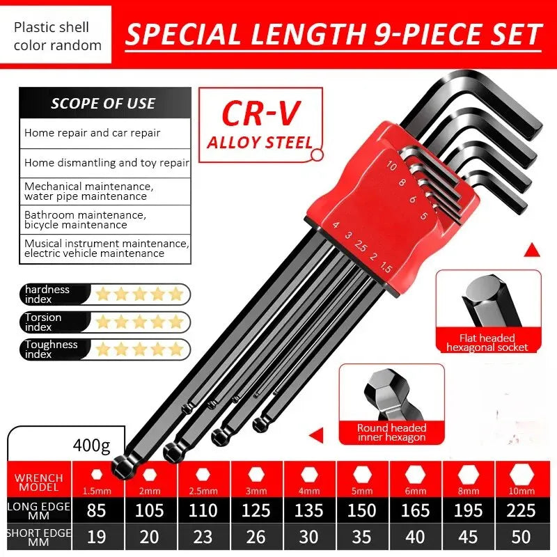 High-Strength Hex Wrench Set (Kimihide Spanner):