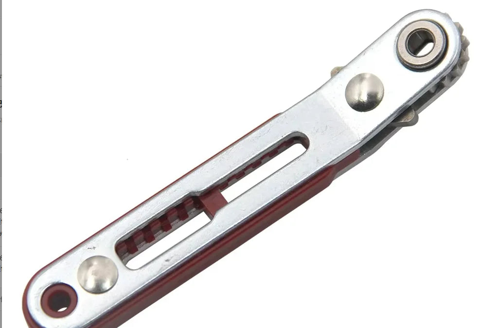 Mini Ratchet Wrench Screwdriver – 1/4 Inch Hex Bit Drive, Reversible Elbow & Flat Head Handle
