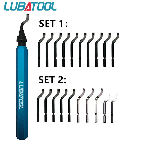 LUBATOOL Deburring Tool with 11 HSS Steel Blades: