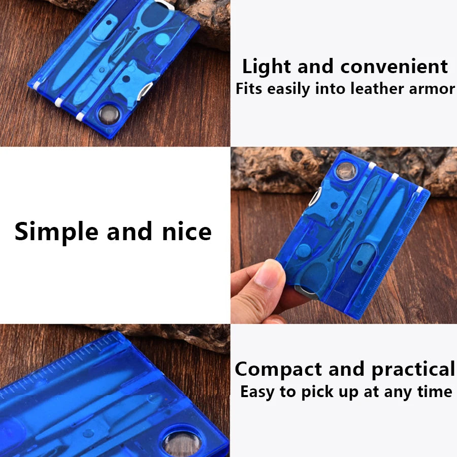 12-in-1 Portable Hiking Card Tool