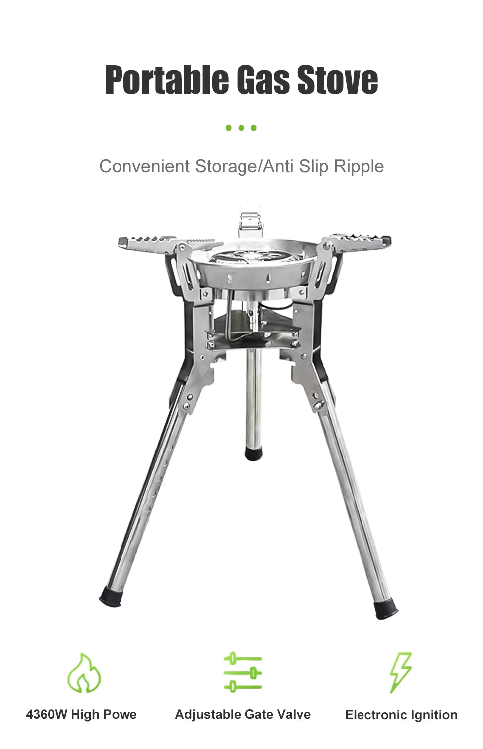 Foldable Gas Burner Camping Picnic Windproof Stove