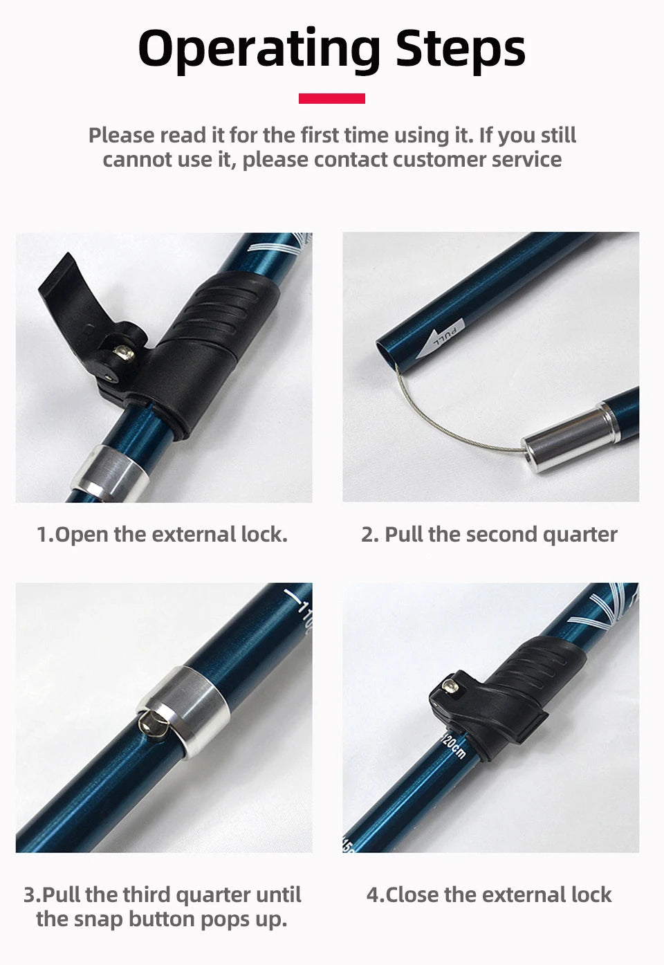 Lightweight, Foldable & Portable Walking Stick for CampingS