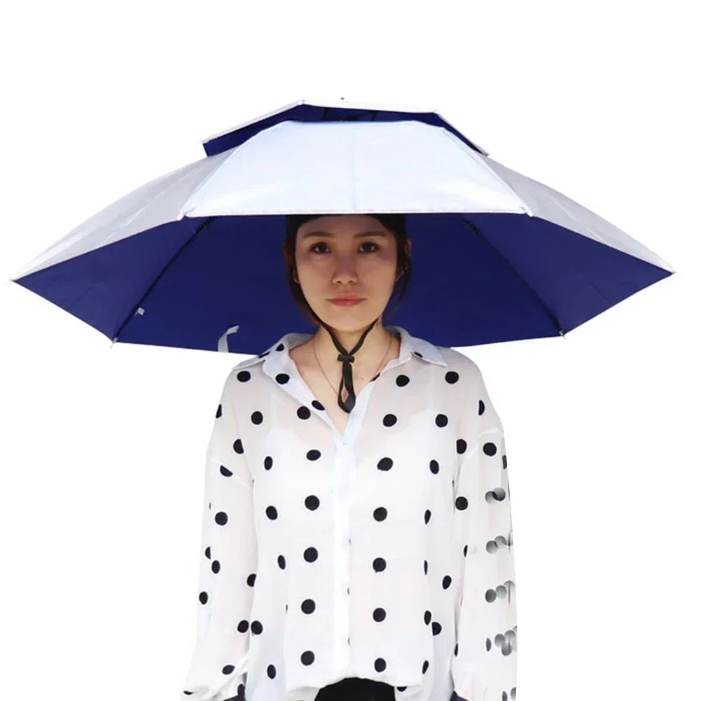 foldable outdoor umbrella hat