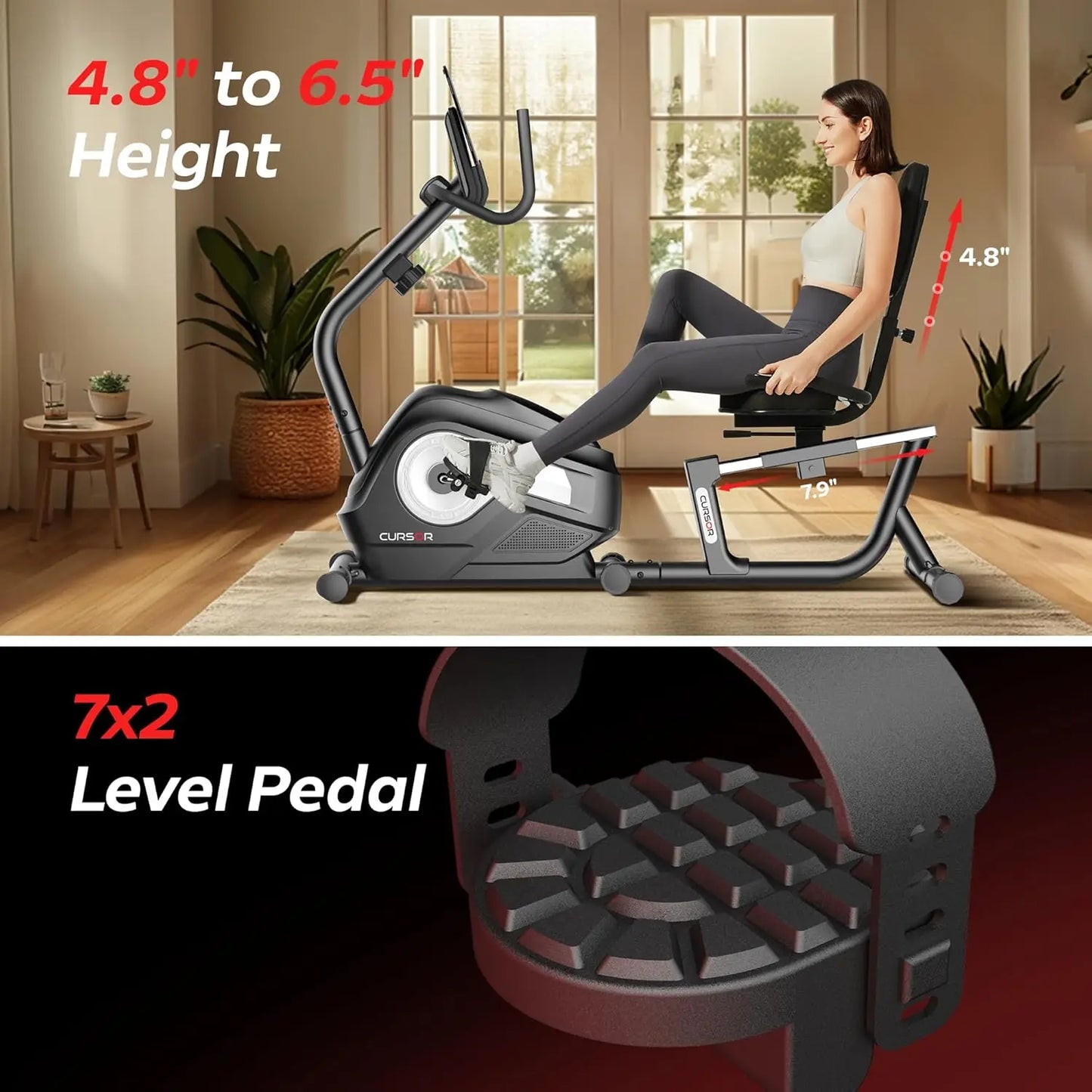 FITNESS Exercise Bike - Stationary Indoor Cycling Equipment for Home Use