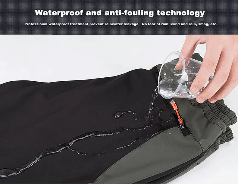 LNGXO Thick Warm Fleece Hiking Pants