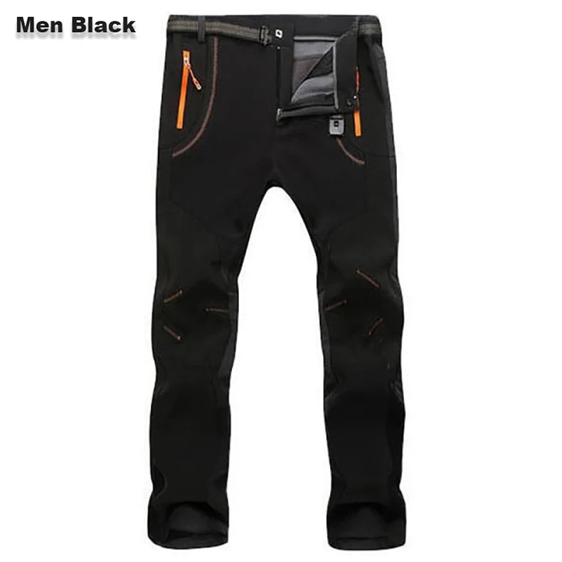 LNGXO Thick Warm Fleece Hiking Pants