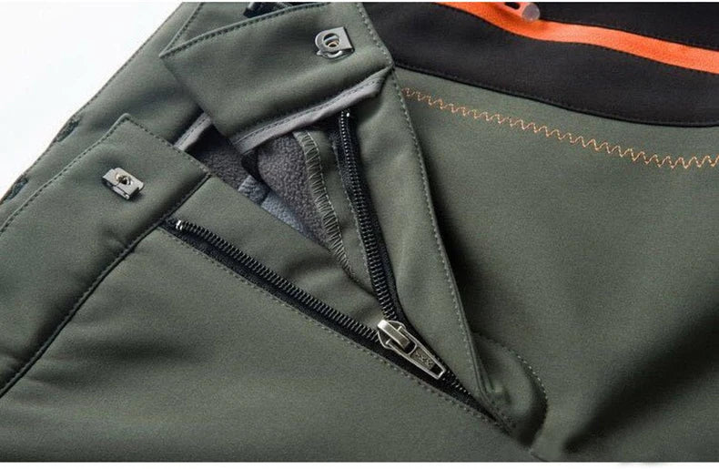 LNGXO Thick Warm Fleece Hiking Pants