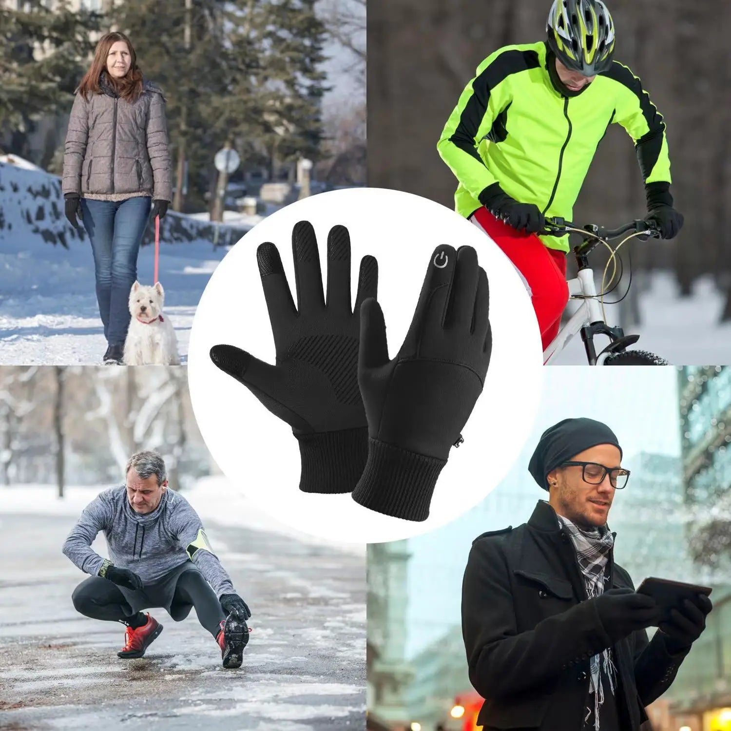 Winter Waterproof Men's Gloves Windproof Sports
