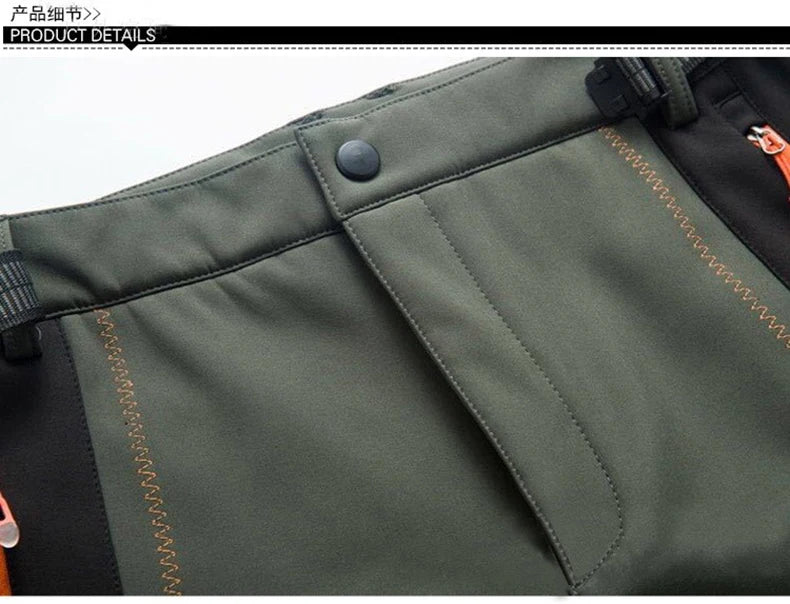 LNGXO Thick Warm Fleece Hiking Pants