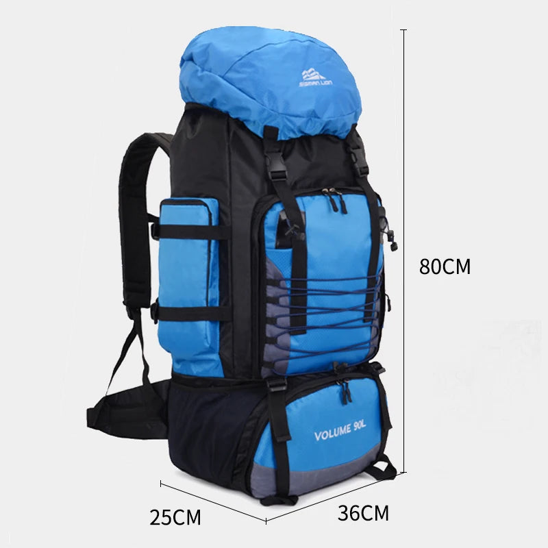 large 90-liter travel backpack
