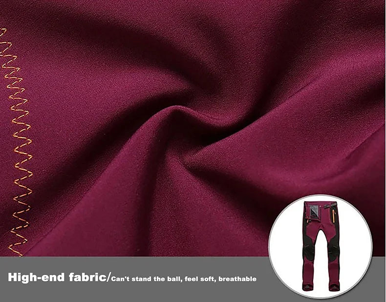 LNGXO Thick Warm Fleece Hiking Pants