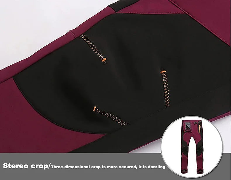 LNGXO Thick Warm Fleece Hiking Pants