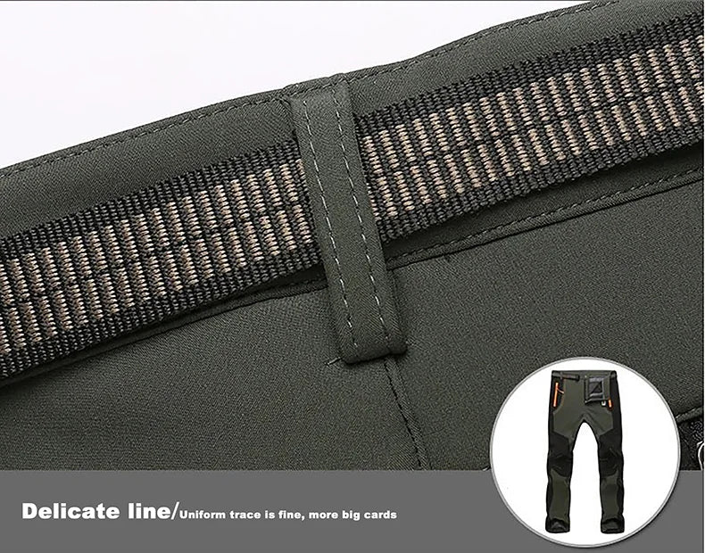 LNGXO Thick Warm Fleece Hiking Pants
