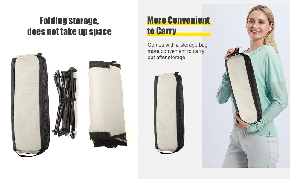 WESTTUNE Portable Folding Camping Chair with a headrest and aluminum alloy frame