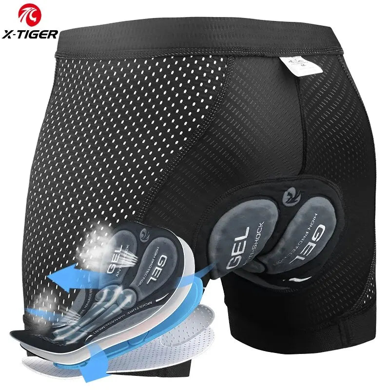 X-TIGER Cycling Underwear 5D Padded Gel