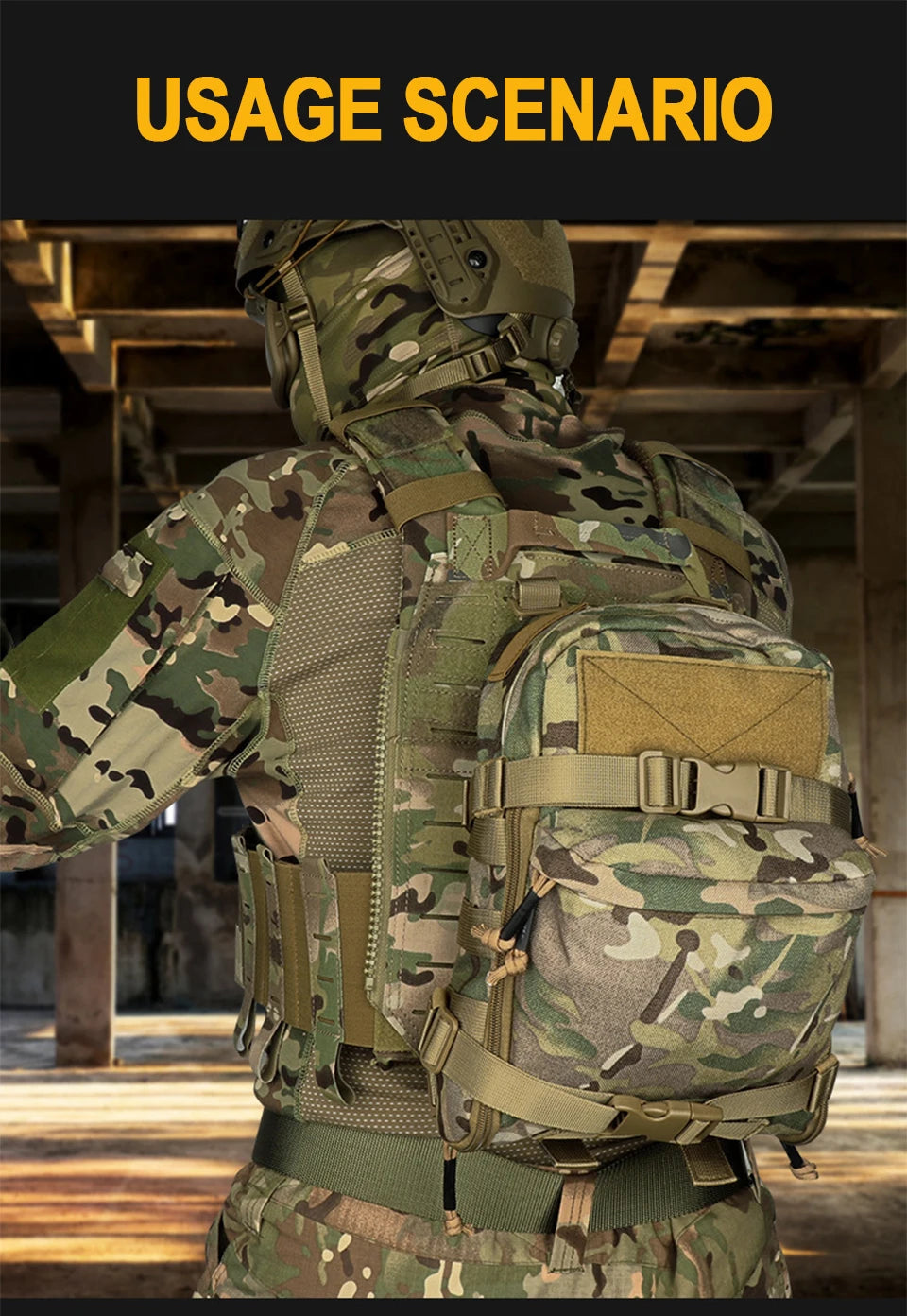mini hydration backpack designed for tactical or outdoor use.s