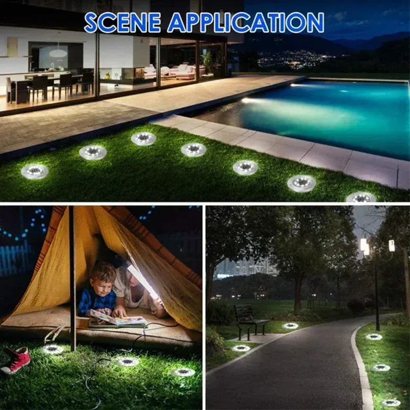 Solar Lights Outdoor 8/20LEDs Disk n