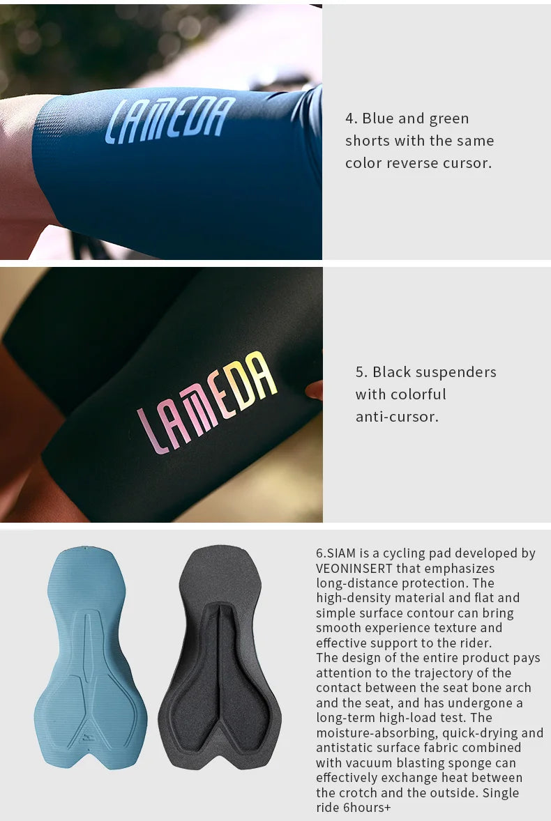 LAMEDA Professional Cycling Bibs for Men