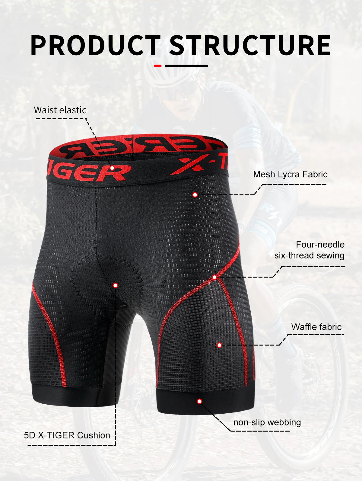 The X-TIGER Cycling Underwear Gel Pad Shorts