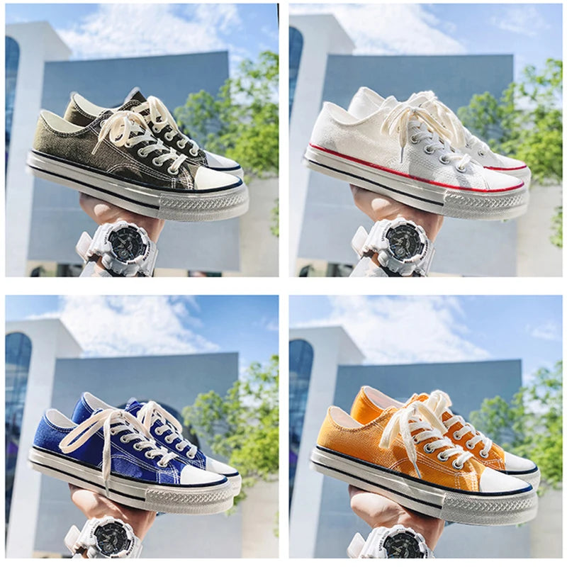 Classic 1970's Canvas Shoes for Men and Women Retro Non-slip Sports Shoes Korean Version Student Cloth Casual Shoes