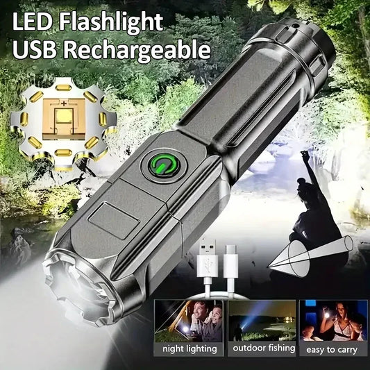 Super Bright LED Flashlights Telescopic Zoom