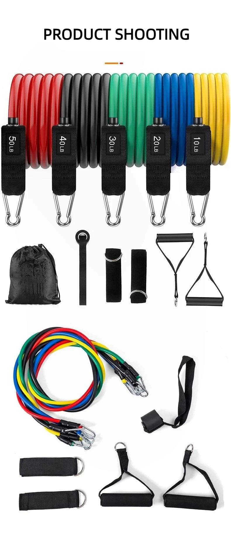 portable resistance bands often sold online for home