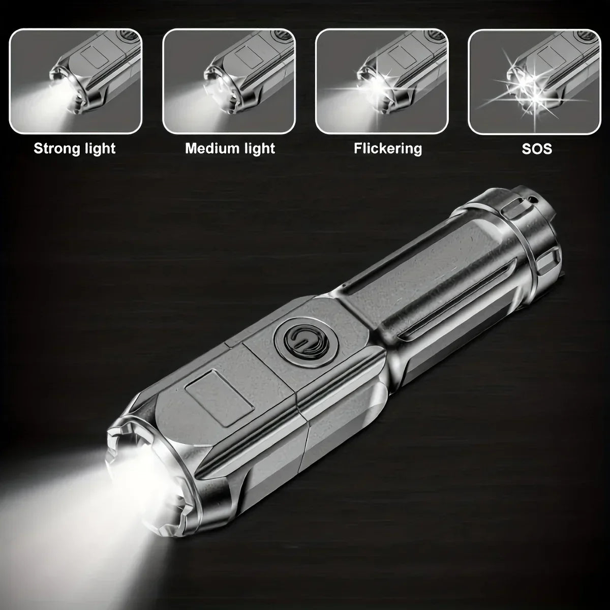 Super Bright LED Flashlights Telescopic Zoom