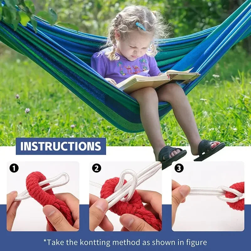 WESTTUNE Outdoor Canvas Hammock