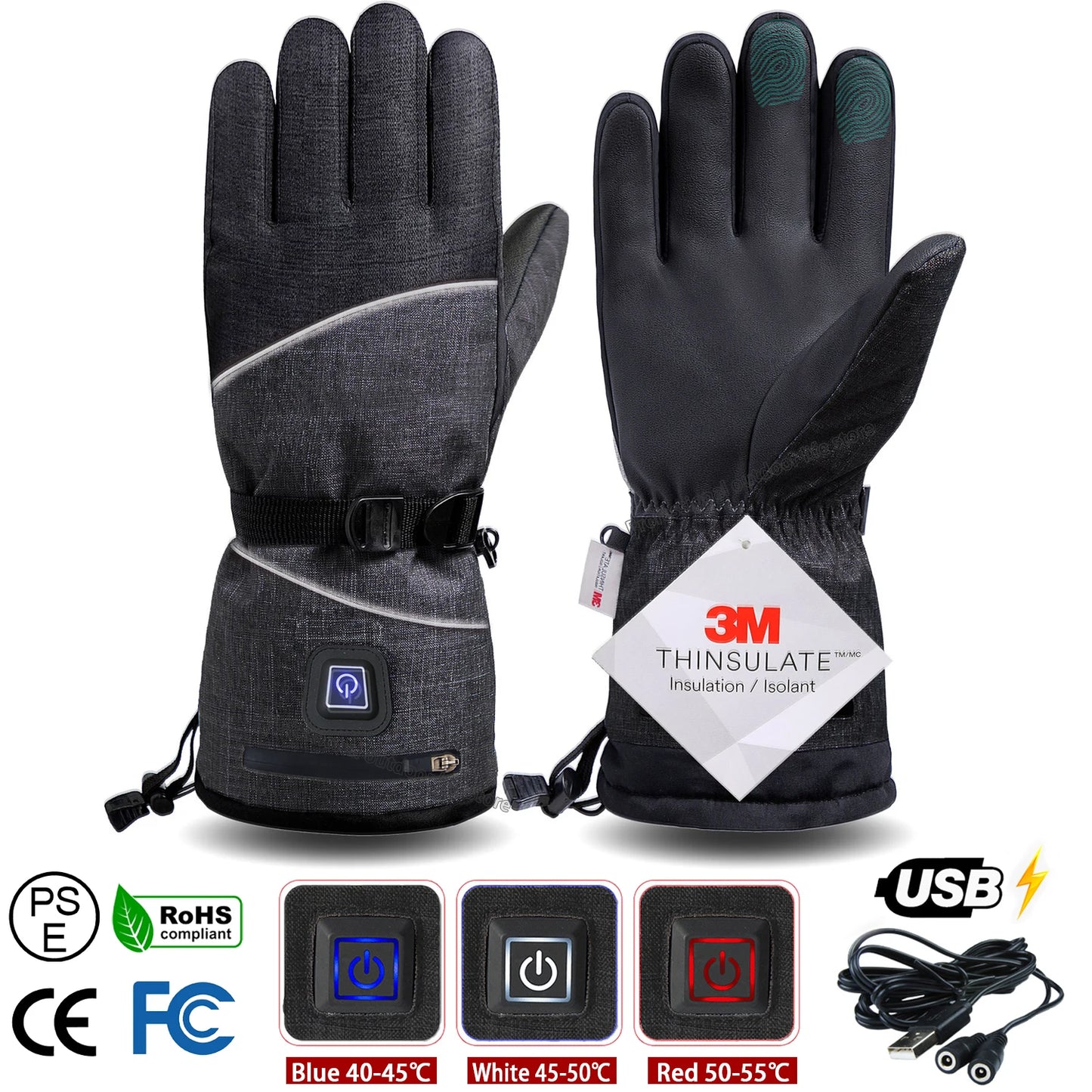 electric heated winter gloves,