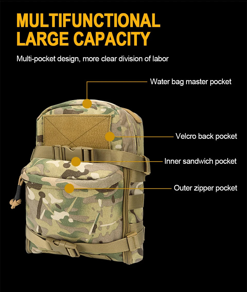 mini hydration backpack designed for tactical or outdoor use.s