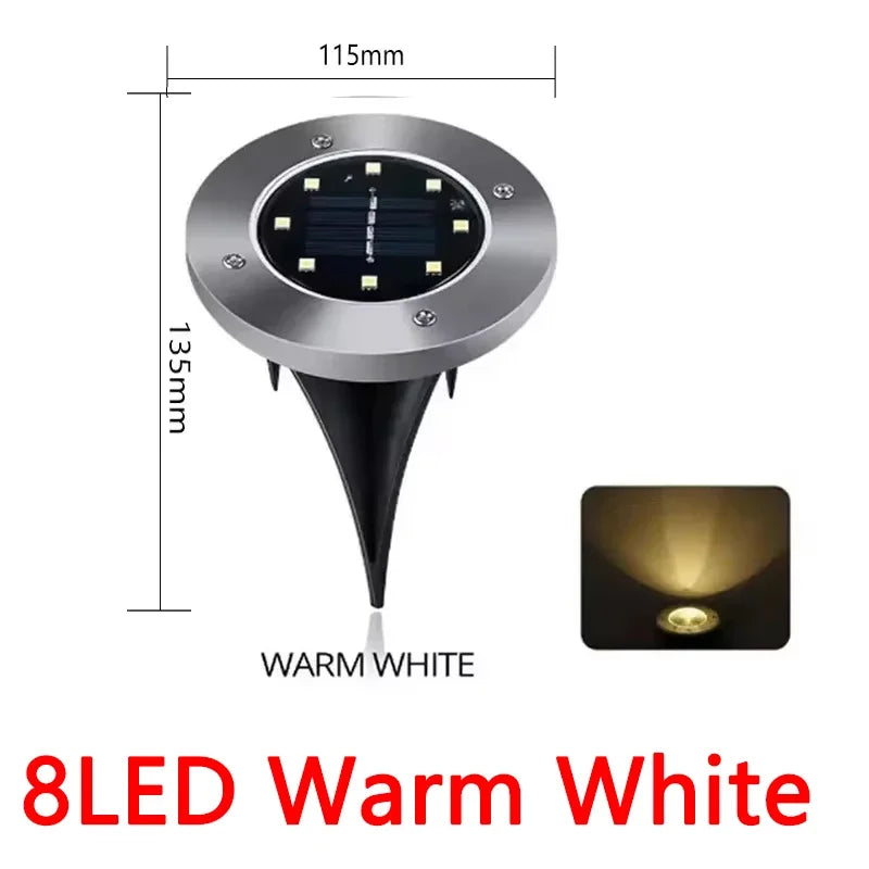 Solar Lights Outdoor 8/20LEDs Disk n