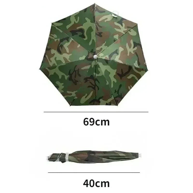 foldable outdoor umbrella hat