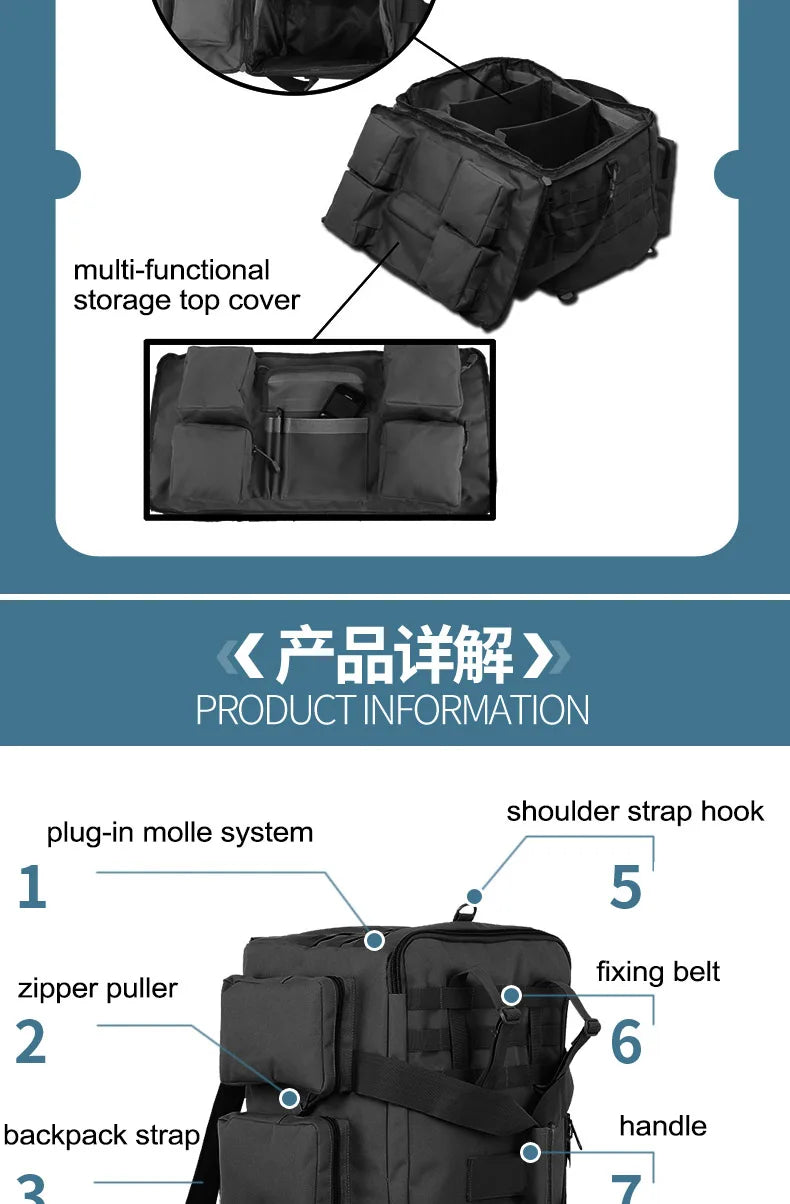Large Capacity Travel, Hiking & Gym Backpack