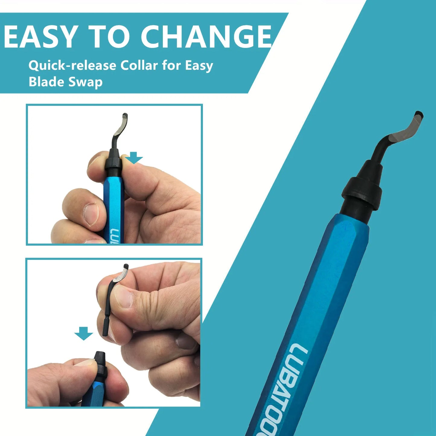 LUBATOOL Deburring Tool with 11 HSS Steel Blades: