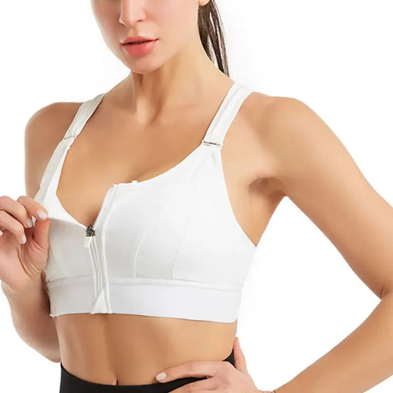 Shockproof Support, Elastic Fit, Slim Yoga Crop Top