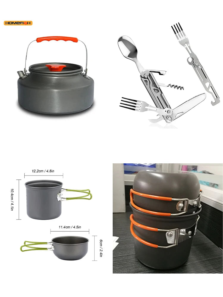DS-101 Ultralight Camping Pot Cookware Set