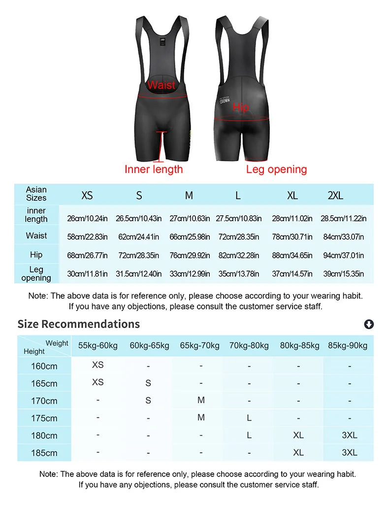 LAMEDA Professional Cycling Bibs for Men